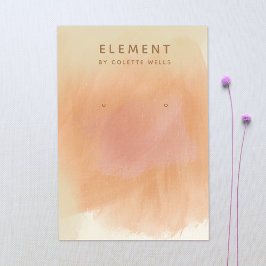 Boho Terracotta Waterverf Earring Display Visitekaartje