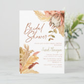 Boho Terracotta waterverf floraal Vrijgezellenfees Kaart (Staand voorkant)