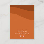 Boho Terracotta Waves Custom Logo Earring Display Visitekaartje (Achterkant)