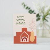 Boho Terracotta We hebben opnieuw een nieuw adres  Briefkaart (Staand voorkant)