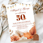 Boho Terracotta We still Do Jubileum Uitnodiging