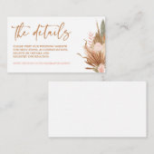 Boho Terracotta Website Info Enclosure Kaart (Voorkant / Achterkant)