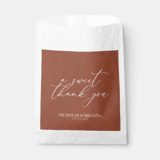 Boho Terracotta Wedding Bedankzakje (Voorkant)