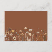 Boho Terracotta Wedding Details Informatiekaartje (Achterkant)