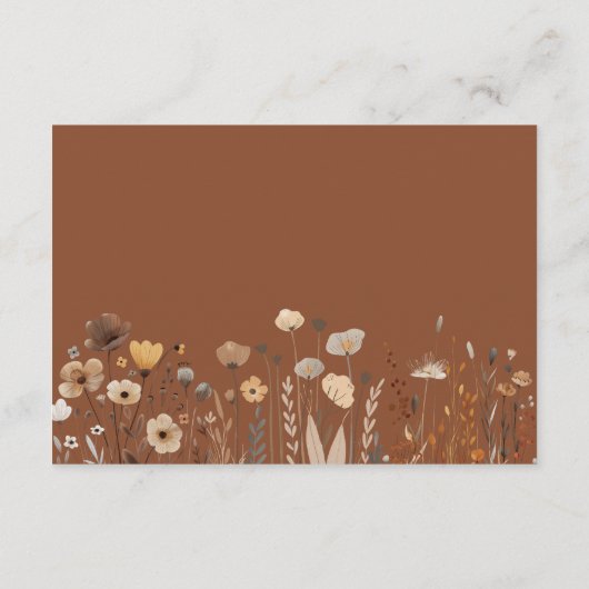 Boho Terracotta Wedding Details Informatiekaartje (Achterkant)