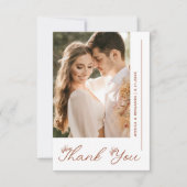 Boho Terracotta Wedding Foto Dank je wel Bedankkaart (Voorkant)