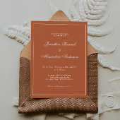 Boho Terracotta Wedding Invitation Kaart