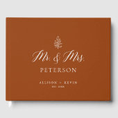 Boho Terracotta Wedding Mr. & Mrs. Gastenboek (Voorkant)