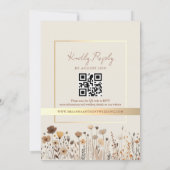 Boho Terracotta Wedding QR-code Kaart (Achterkant)