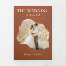 Boho Terracotta Wedding RSVP Details QR Code Foto