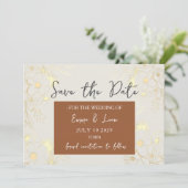 Boho Terracotta Wedding Save the Date (Staand voorkant)