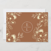 Boho Terracotta Wedding Save the Date (Achterkant)