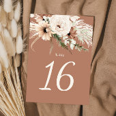 Boho Terracotta Wedding Table Numbers Kaart