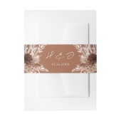 Boho Terracotta Wedding Uitnodigingen Wikkel (Voorkant Voorbeeld)