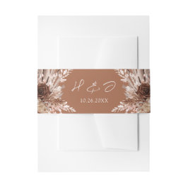 Boho Terracotta Wedding Uitnodigingen Wikkel