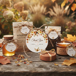 Boho Terracotta Wilde Bloem Herfst Bruiloft Dank j Bedankjes Labels