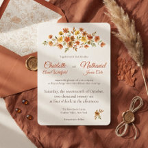 Boho Terracotta Wilde Bloem Herfst Bruiloft