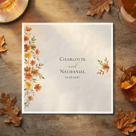 Boho Terracotta Wilde Bloem Herfst Bruiloft Servet