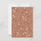 Boho Terracotta Wilde Bloemen Boog Bruidsfeest Bedankkaart (Achterkant)