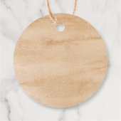 Boho Terracotta Wildflower Baby shower Bedankjes Labels (Achterkant)