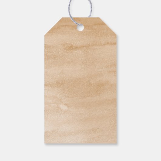 Boho Terracotta Wildflower Baby shower Cadeaulabel (Achterkant)