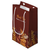 Boho Terracotta Wildflower herfst herfst bruiloft Klein Cadeauzakje (Voorkant Gekanteld)