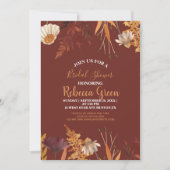 Boho Terracotta Wildflower Herfst Vrijgezellenfees Kaart (Voorkant)