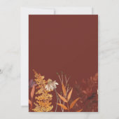 Boho Terracotta Wildflower Herfst Vrijgezellenfees Kaart (Achterkant)