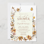 Boho Terracotta Wildflower Lijst Vrijgezellenfeest Kaart (Voorkant)