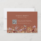Boho Terracotta Wildflower RSVP Kaart (Voorkant)