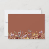 Boho Terracotta Wildflower RSVP Kaart (Achterkant)