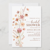 Boho Terracotta Wildflower Vrijgezellenfeest Kaart (Voorkant)