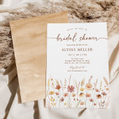 Boho Terracotta Wildflower Vrijgezellenfeest Kaart