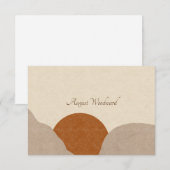 Boho Terracotta Zand Abstract Gepersonaliseerd Notitiekaartje (Voorkant / Achterkant)