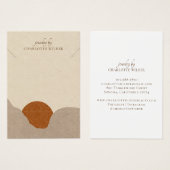 Boho Terracotta Zand Abstract Ketting Display Visitekaartje (Voorkant /achterkant)