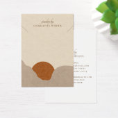 Boho Terracotta Zand Abstract Ketting Display Visitekaartje (Bureau)