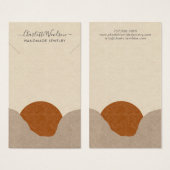 Boho Terracotta Zand Abstract Ketting Display Visitekaartje (Voorkant /achterkant)