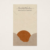 Boho Terracotta Zand Abstract Ketting Display Visitekaartje (Voorkant)