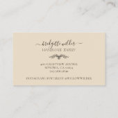 Boho Terracotta Zon Handgemaakte Sieraden Displayk Visitekaartje (Achterkant)