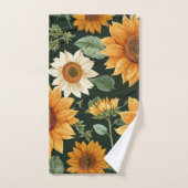 Boho Terracotta  Zonnebloem Patroon Bad Handdoek (Handdoek)