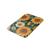 Boho Terracotta  Zonnebloem Patroon Badmat (Gekanteld)