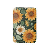 Boho Terracotta  Zonnebloem Patroon Badmat (Voorkant Verticaal)