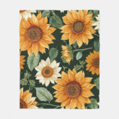 Boho Terracotta  Zonnebloem Patroon Fleece Deken (Voorkant)