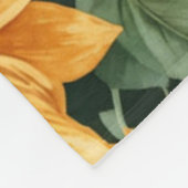 Boho Terracotta  Zonnebloem Patroon Fleece Deken (Hoek)