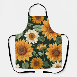 Boho Terracotta  Zonnebloem Patroon Schort