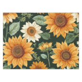 Boho Terracotta Zonnebloem Patroon Tafelkleed (Voorkant (Horizontaal))