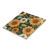 Boho Terracotta  Zonnebloem Patroon Tegeltje (Zijkant)