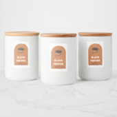 Boho Terracotta Zwarte Peper Kruidenpot Label Stic Voedselcontainer Etiket (Flessen)
