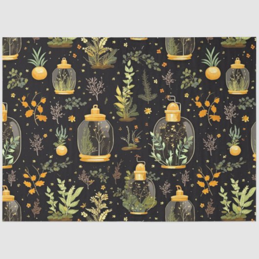 Boho Terrariums met Planten Decoupage Tissue Paper Tissuepapier (Voorkant)