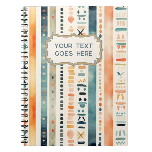 Boho Terug naar school Aangepaste tekst Notitieboek (Voorkant)
